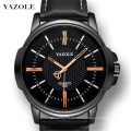 Yazole 358 Fashion Brand Luxury Famous Men Watch Business Leather Watch Male Clock Fashion Leisure Quartz Watch Relogio Masculin